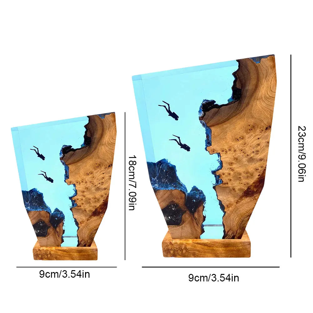 Two Cave Divers Table Light
