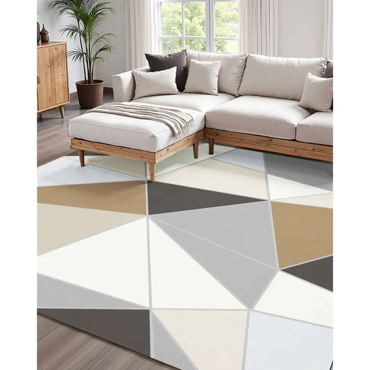 Soft Abstract Area Rug   5' x 7'