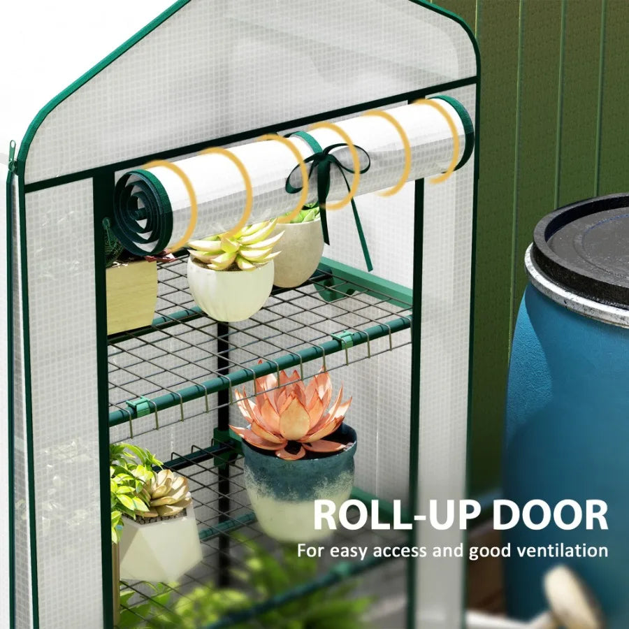 Mini Greenhouse with Screen Roof