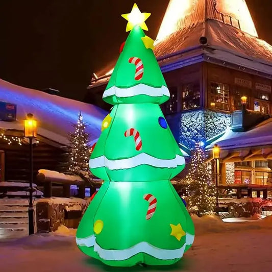 Inflatable Christmas Tree with Built-in LED Lights