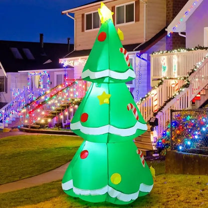 Inflatable Christmas Tree with Built-in LED Lights