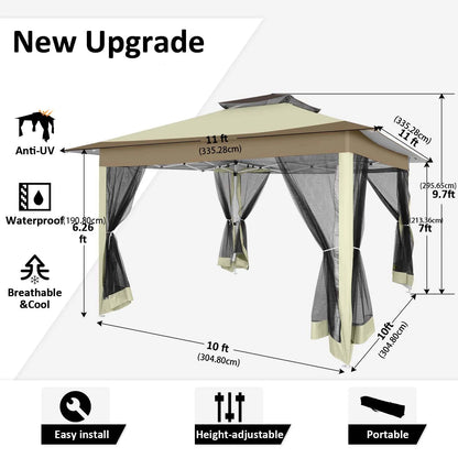 Portable Gazebo with Mosquito Netting