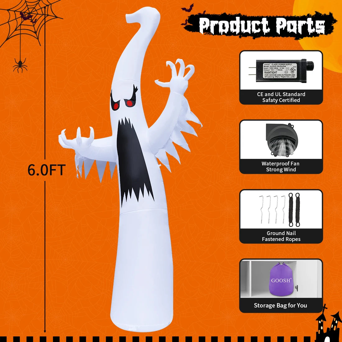 Inflatable LED Ghost Decoration