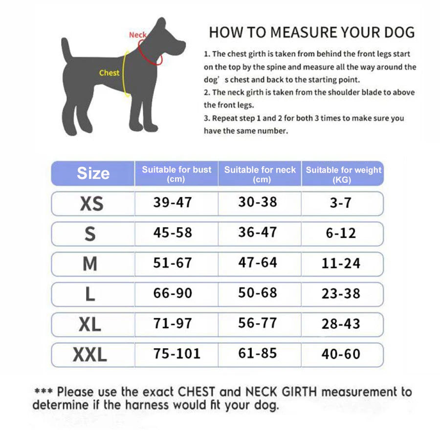 Adjustable Reflective Dog Harness