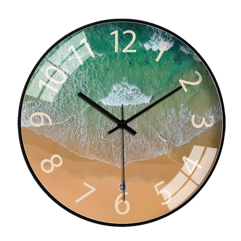 Modern Aerial Views Clock