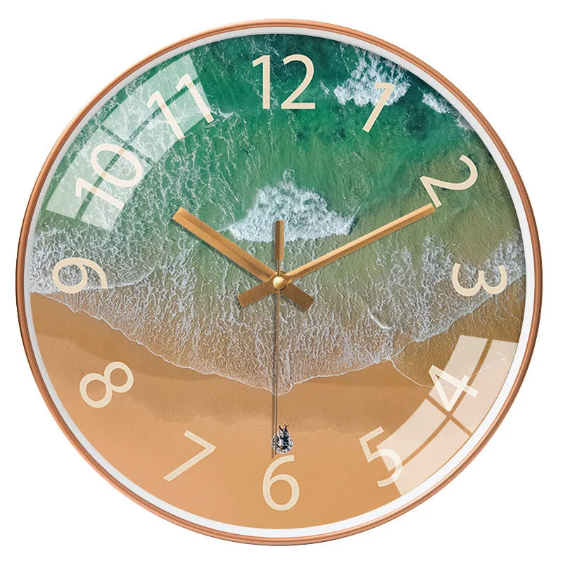 Modern Aerial Views Clock