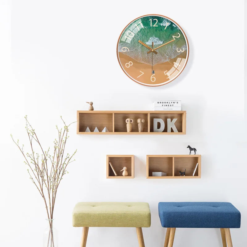 Modern Aerial Views Clock