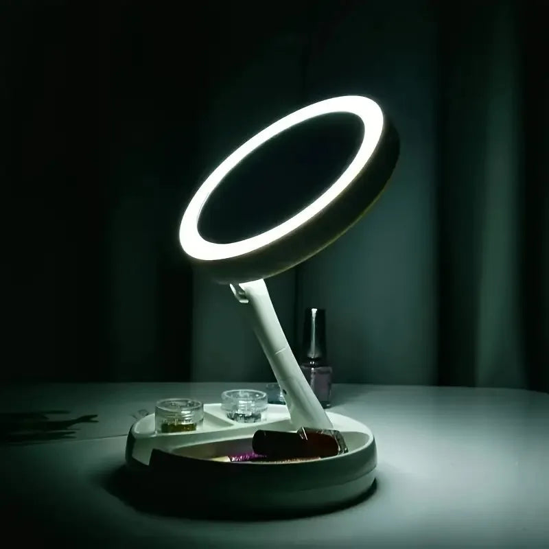 Foldable LED Vanity Mirror