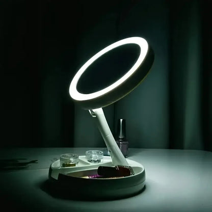 Foldable LED Vanity Mirror