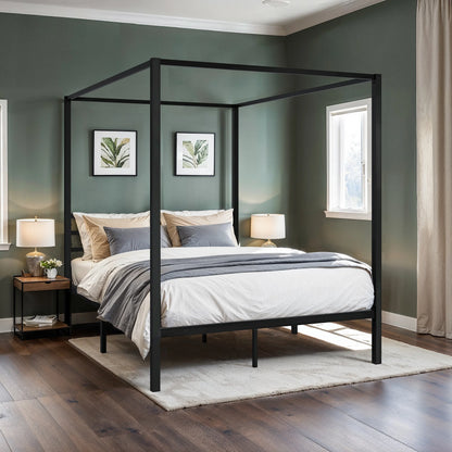 Queen Size Canopy Bed Frame