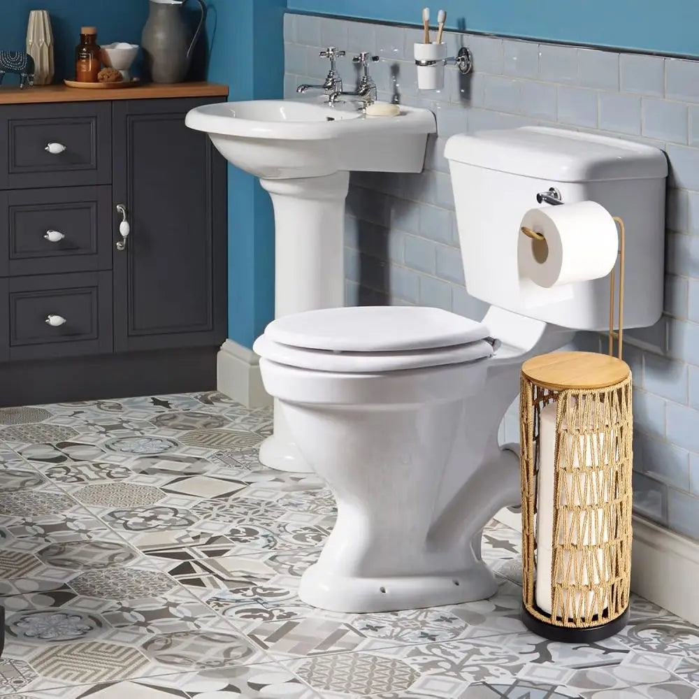 Handmade Freestanding Toilet Paper Holder