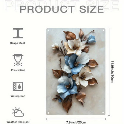 Elegant Metal  Flower Wall Art