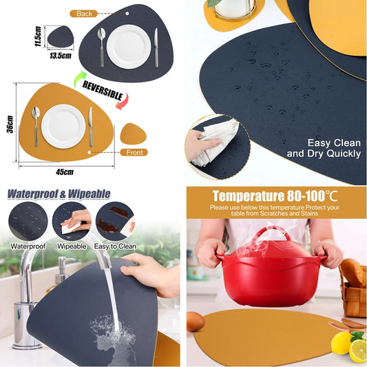 Dual-Sided Placemat and Coaster Sets