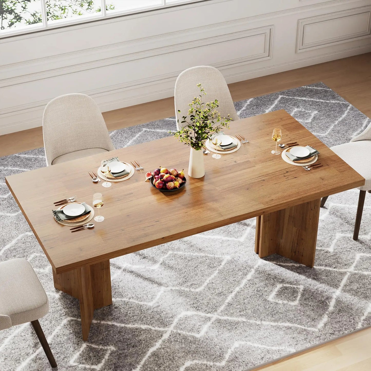 Rectangular Farmhouse Style Dining Table