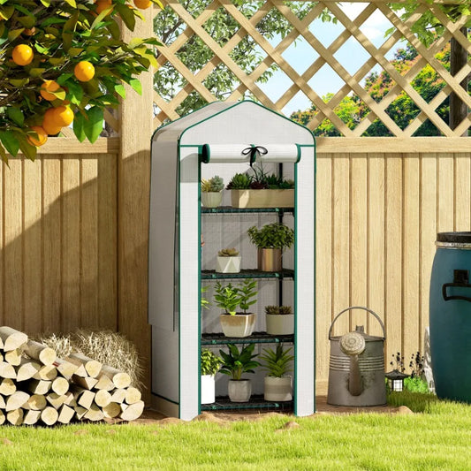 Mini Greenhouse with Screen Roof