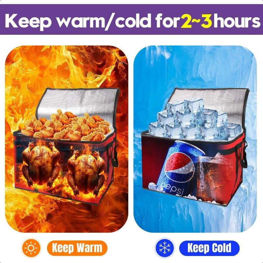Large Insulated Food Delivery Bag