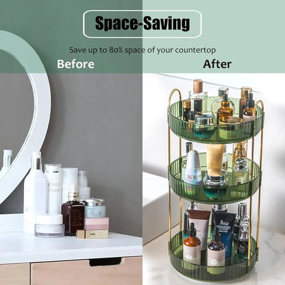 Rotating  3 Tier Makeup Organizer