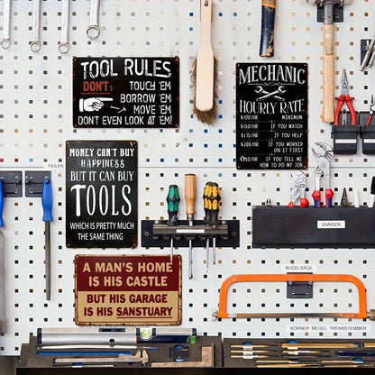 Funny Metal Workshop Signs