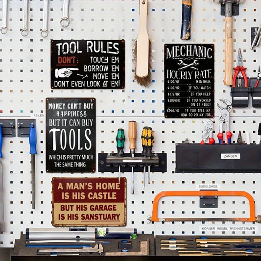 Funny Metal Workshop Signs