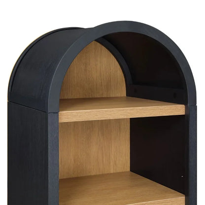 Narrow Arch Bookcase Rich Finish