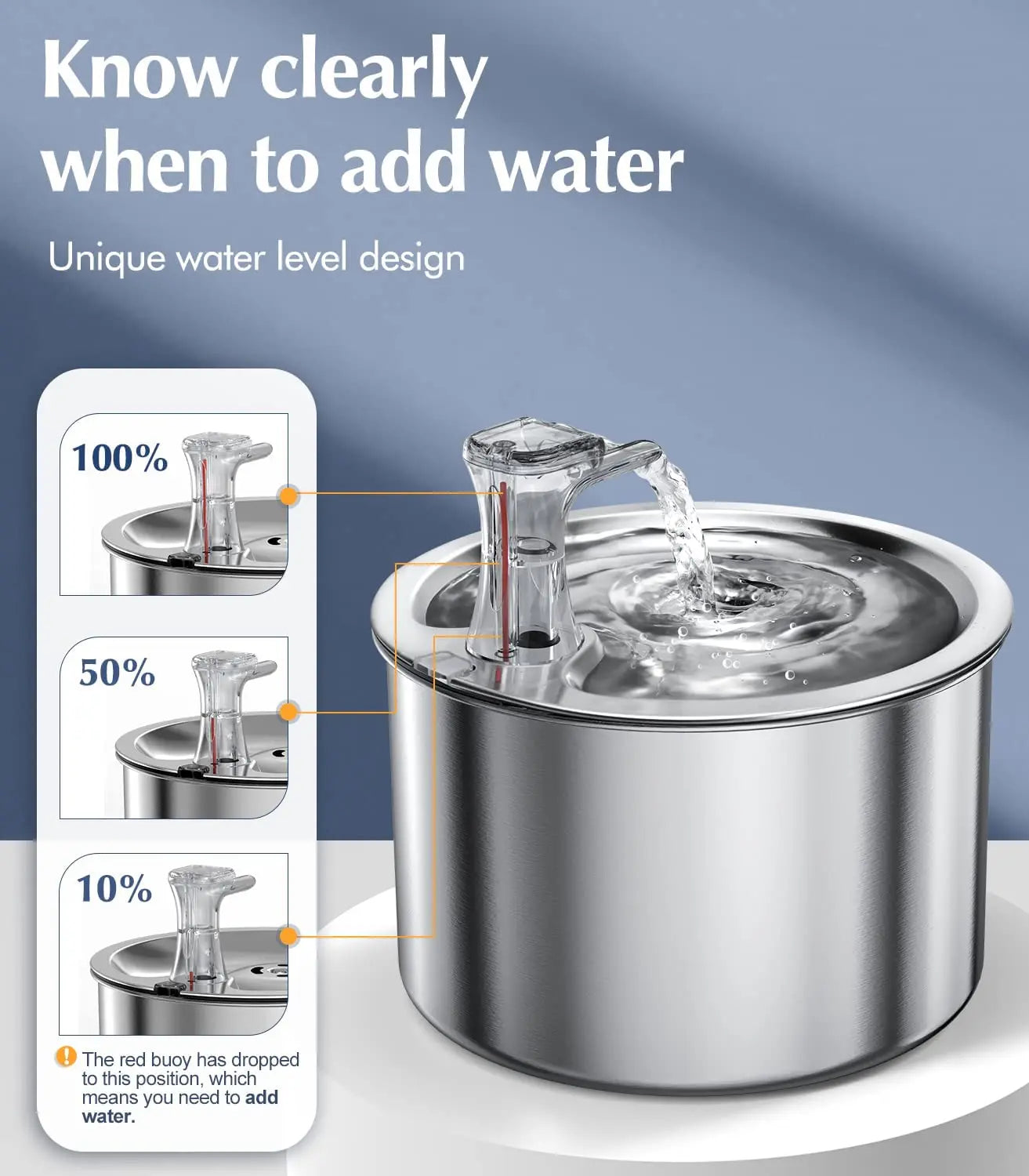 Stainless Steel Pet Water Fountain