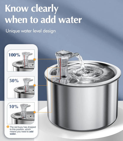 Stainless Steel Pet Water Fountain
