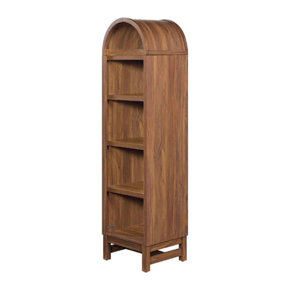 Narrow Arch Bookcase Rich Finish