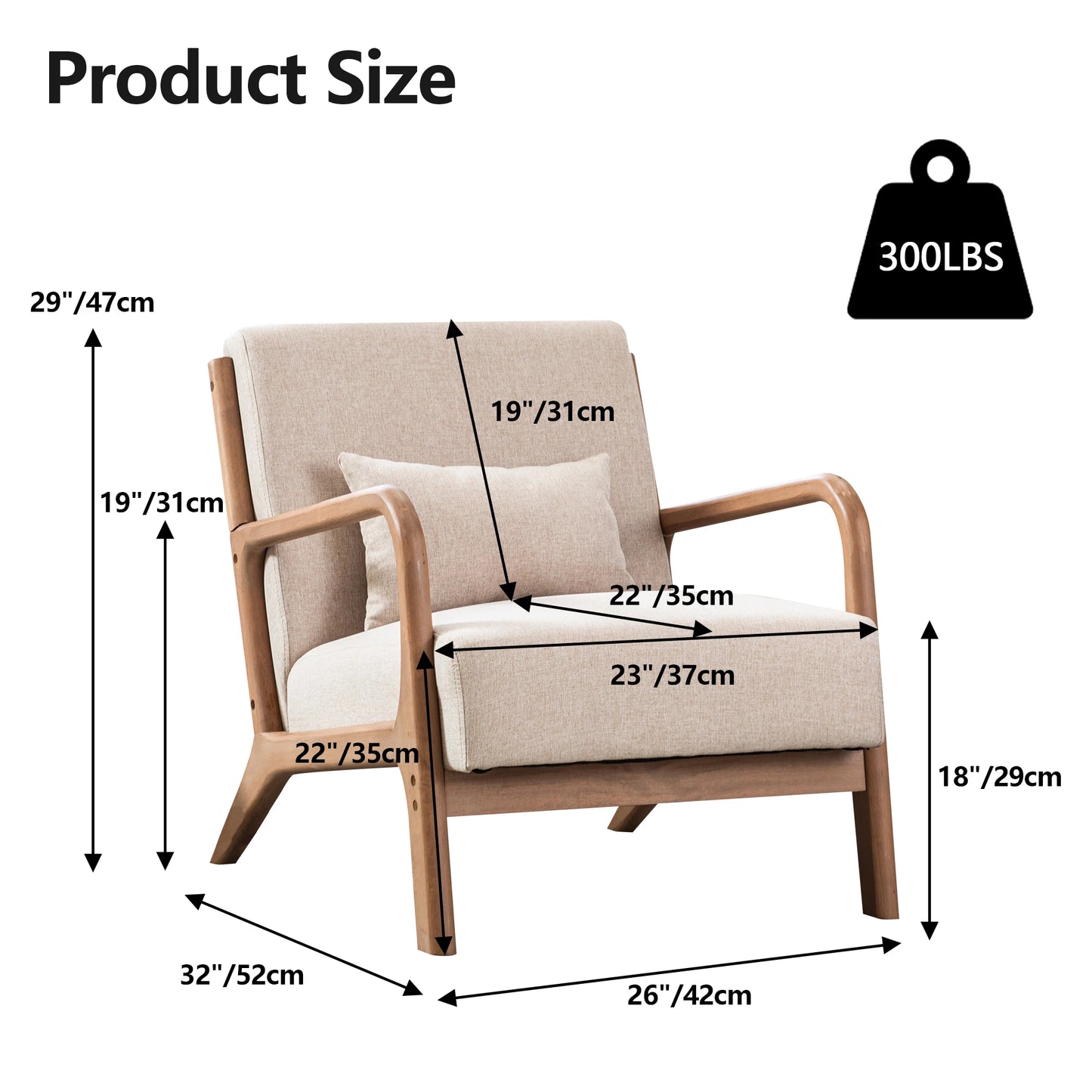 Comfortable Wood Frame Chair
