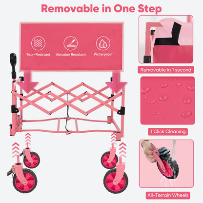 Portable Pink Collapsible Wagon
