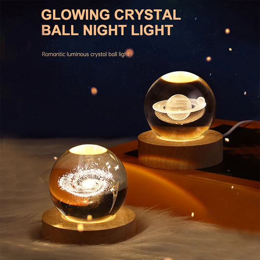 Galaxy 3D Crystal Ball Night Light