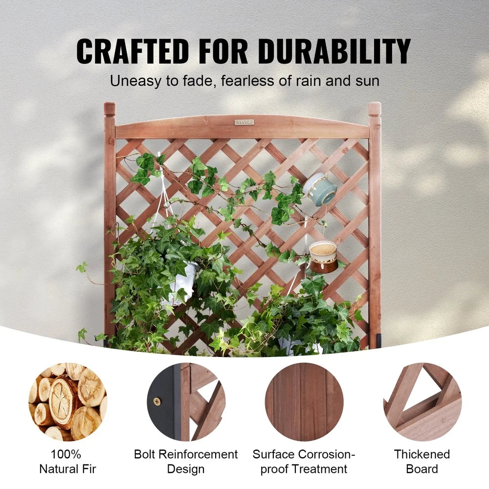 Durable Raised Garden Bed with Trellis