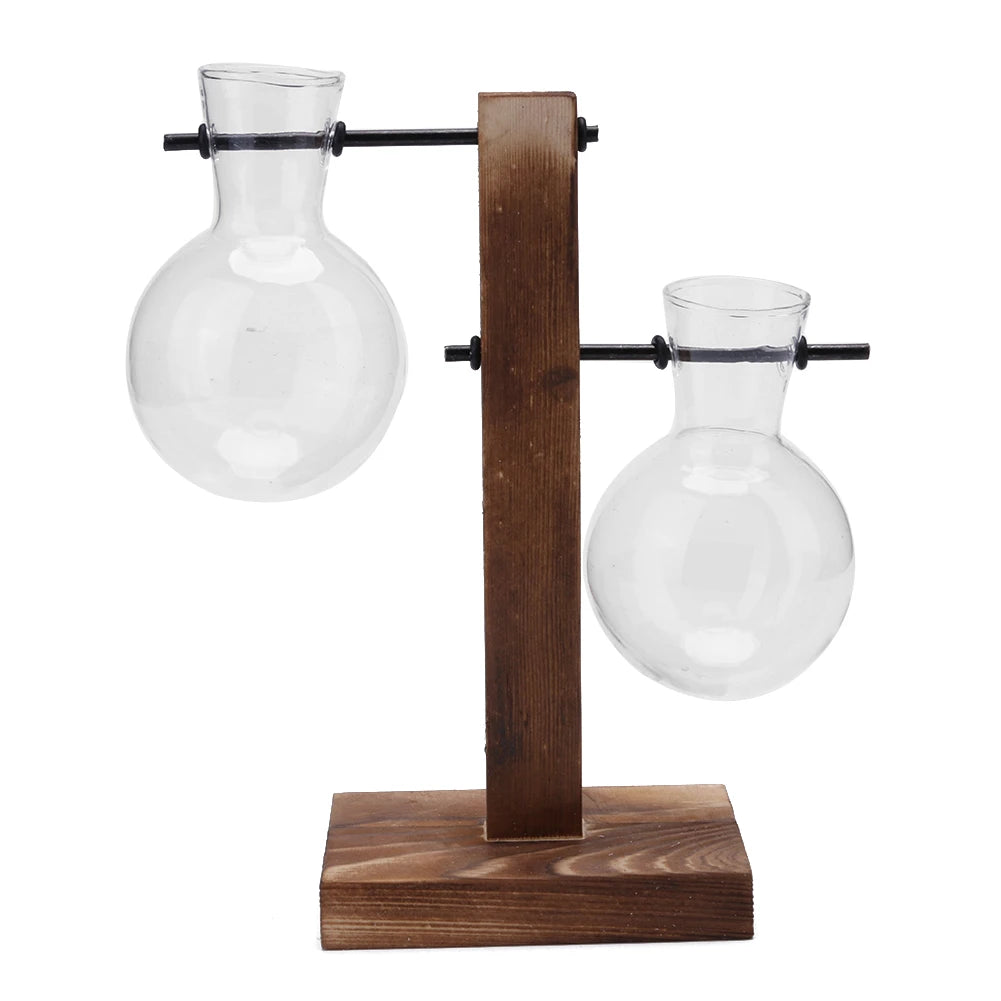 Hydroponic Planter with Wooden Stand
