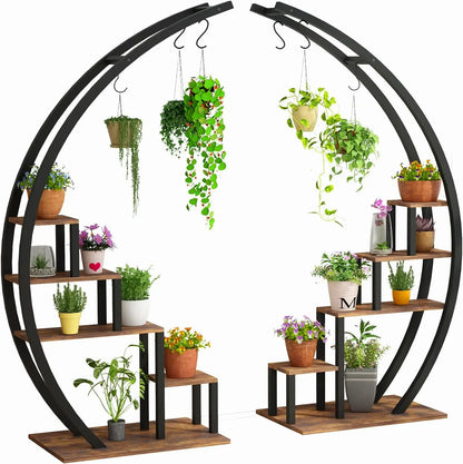 Metal Half Moon Plant Stand