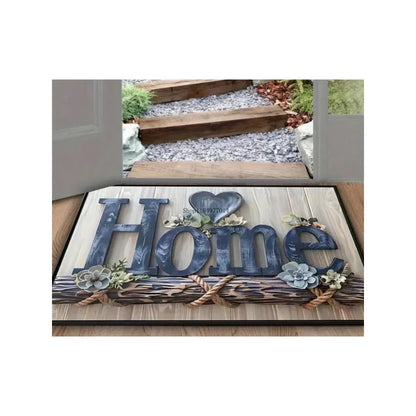 Chic Blue Floral Rug