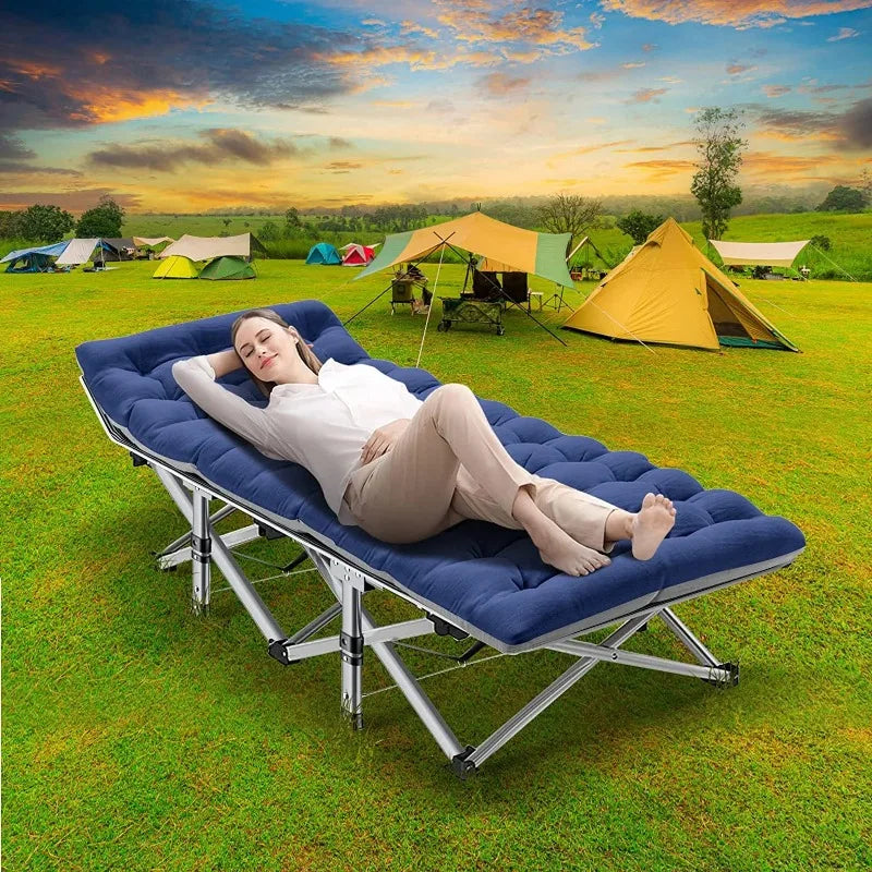 XL Folding Cot with Comfortable 2 Sided Mattress