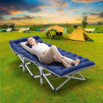 XL Folding Cot with Comfortable 2 Sided Mattress