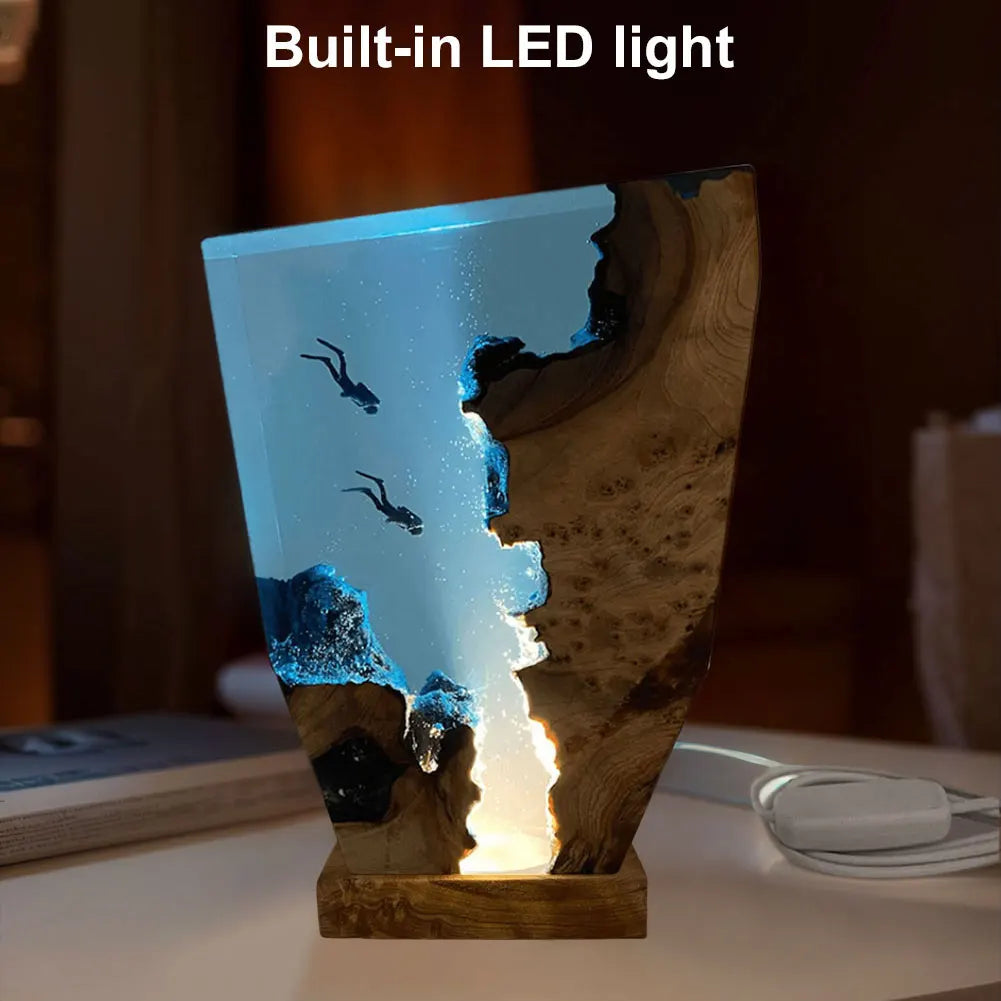 Two Cave Divers Table Light