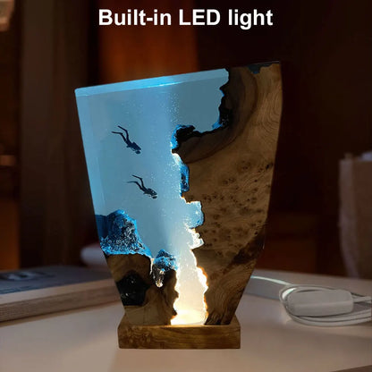 Two Cave Divers Table Light