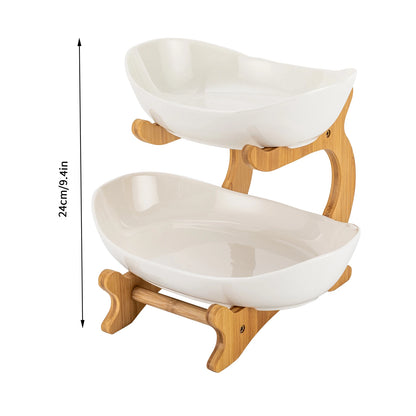 Ceramic 2-Tier Display Bowl Set