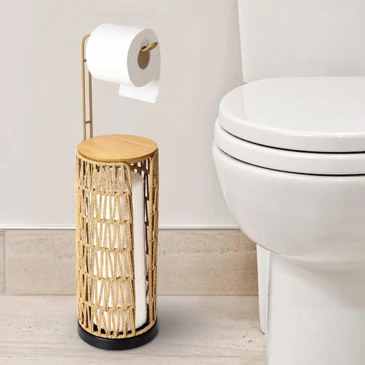 Handmade Freestanding Toilet Paper Holder
