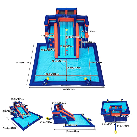 Inflatable Water Slide Pool