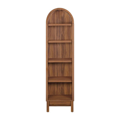 Narrow Arch Bookcase Rich Finish