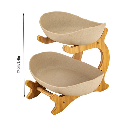 Ceramic 2-Tier Display Bowl Set