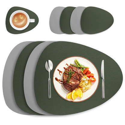 Dual-Sided Placemat and Coaster Sets