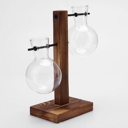 Hydroponic Planter with Wooden Stand
