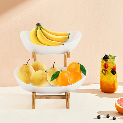 Ceramic 2-Tier Display Bowl Set