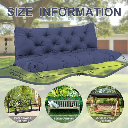 60 inch Waterproof Porch Swing Cushion