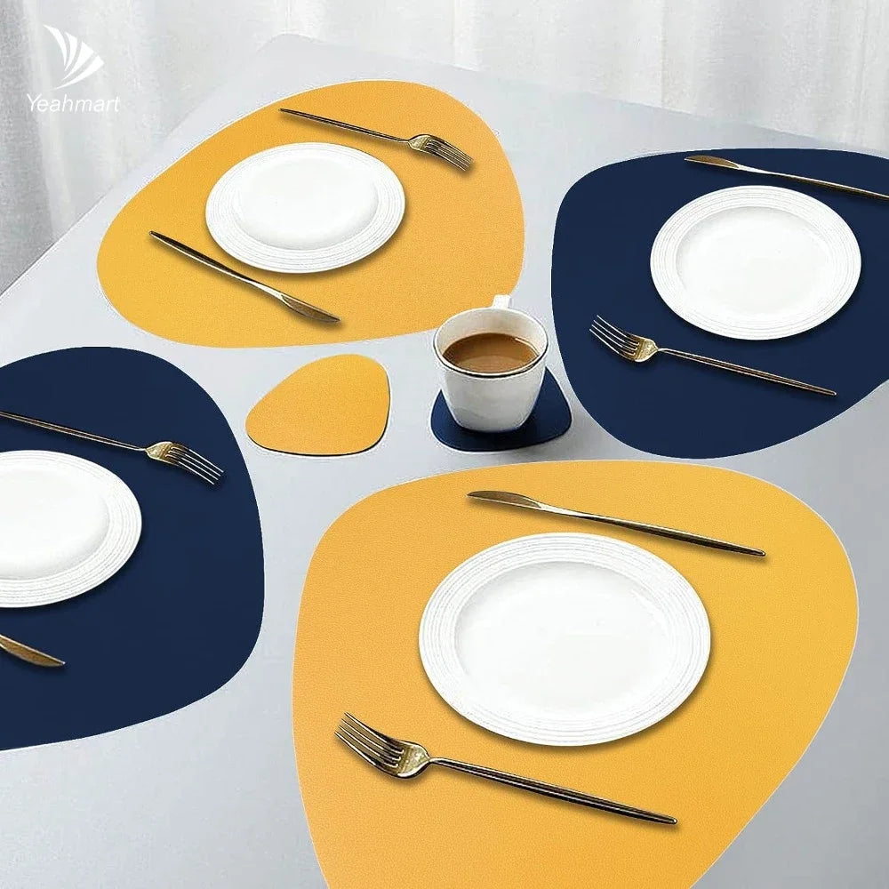 Dual-Sided Placemat and Coaster Sets