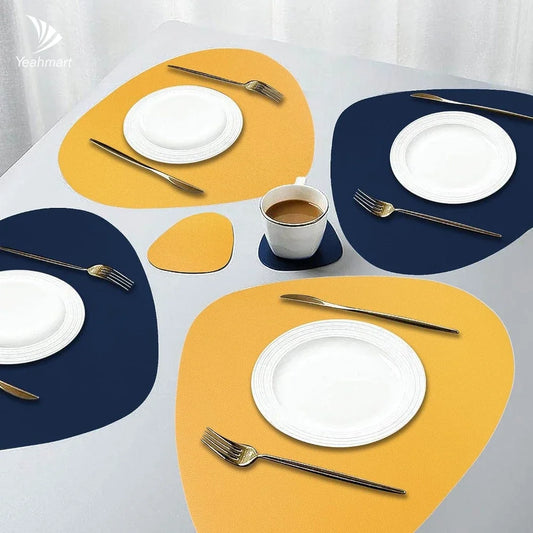 Dual-Sided Placemat and Coaster Sets