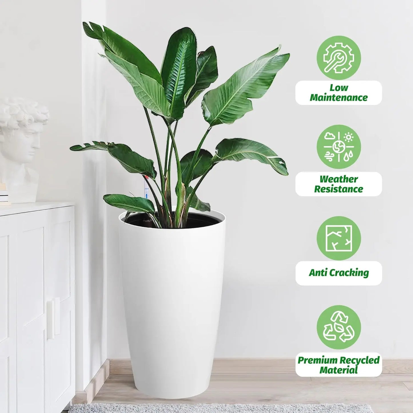 Self Watering Pots for Growing Plants  Set of 2